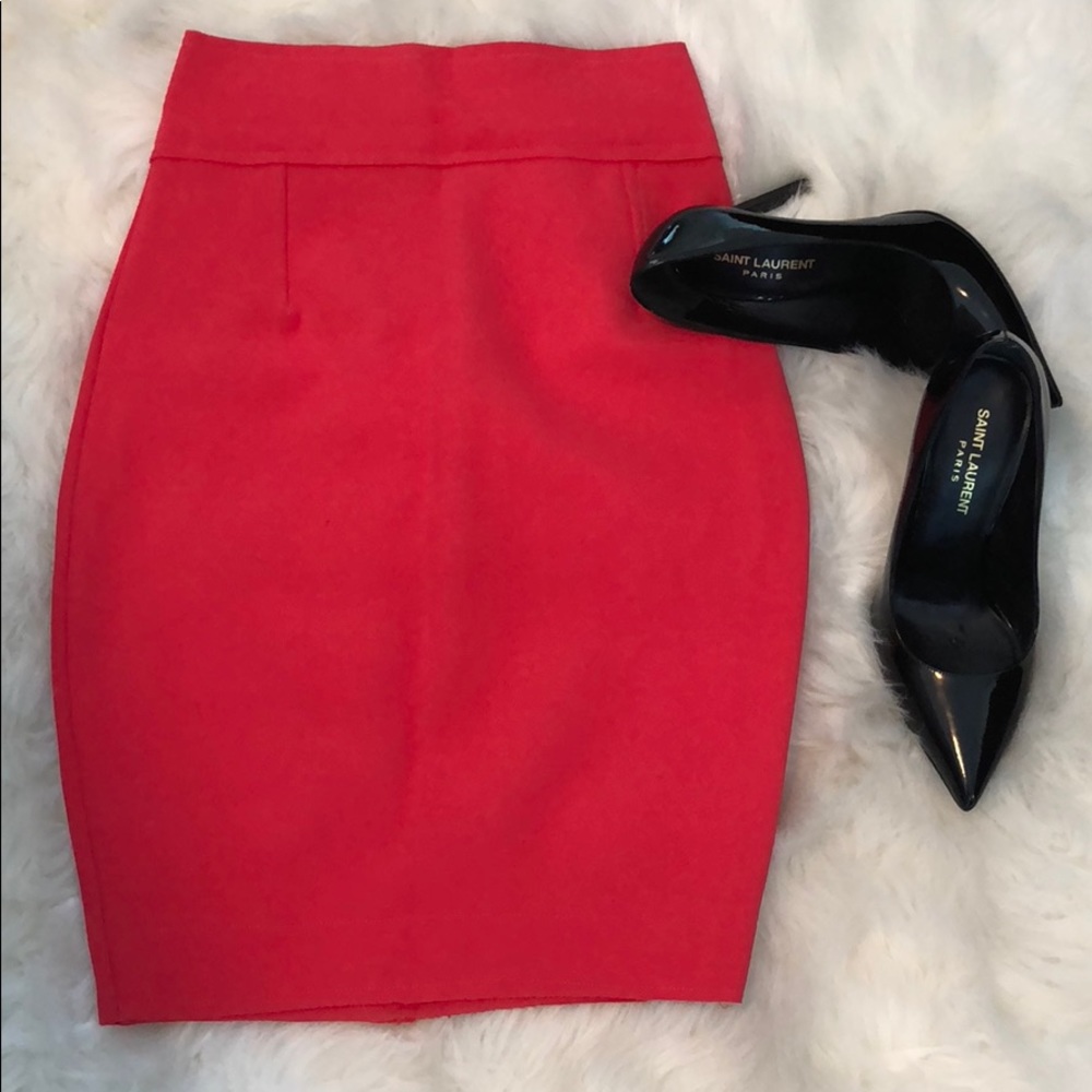 Animale Brand Midi Red Stretch Pencil Skirt size S